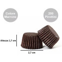 200 Pirottini bon bon marroni in carta forno ø2,7xh1,7 cm da Decora