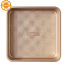 Stampo quadrato di lato 24,5 cm ed h 5,5 cm metallo antiaderente rose gold line da Decora