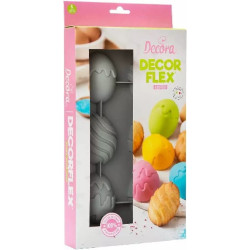 Easter Decora stampo silicone 6 uova di pasqua 5,5x7xh2,5cm