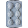 Easter Decora stampo silicone 6 uova di pasqua 5,5x7xh2,5cm Easter Decora stampo silicone 6 uova di pasqua 5,5x7xh2,5cm