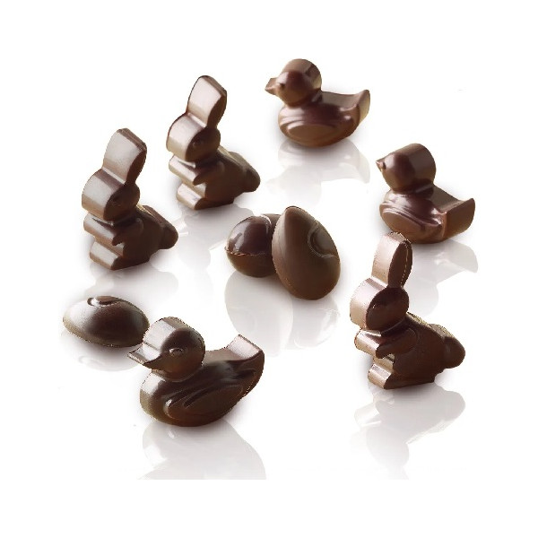 Easter Silikomart stampo silicone per papera coniglio e uova di pasqua di cioccolato