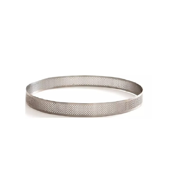 Anello micro-forato in acciaio inox, fascia di ø15xh2 cm da Decora, per crostatine tonde