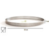 Anello micro-forato in acciaio inox, fascia di ø15xh2 cm da Decora, per crostatine tonde Anello micro-forato in acciaio inox, fascia di ø15xh2 cm da Decora, per crostatine tonde
