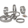Anello per torte Decora: anello microforato per crostate tonde in acciaio h2 o h3,5 cm da ø15 a ø24 cm