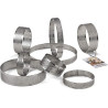 Anello per torte Decora: anello microforato per crostate tonde in acciaio h2 o h3,5 cm da ø15 a ø24 cm Anello per torte Decora: anello microforato per crostate tonde in acciaio h2 o h3,5 cm da ø15 a ø24 cm