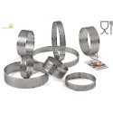 Anello per torte Decora: anello microforato per crostate tonde in acciaio h2 o h3,5 cm da ø15 a ø24 cm
