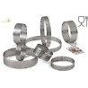 Anello per torte Decora: anello microforato per crostate tonde in acciaio h2 o h3,5 cm da ø15 a ø24 cm