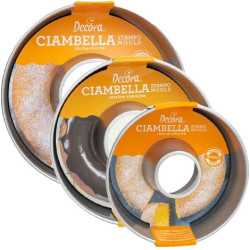Ciambella Savarin Decora: stampo in acciaio antiaderente da ø20 a ø28 cm di h7,5 cm