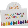 Mix 12 coloranti Decora: set 12 coloranti assortiti in gel da 28 g, colore intenso