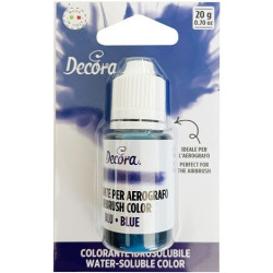 Colorante idrosolubile liquido blu, ad uso alimentare, per aerografo, 20 g da Decora