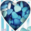 Selection color cuoricini mignon celeste Crispo 500 g confetti celesti sfumati