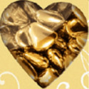 Crispo 50 Anni di Felicità Cuoricini Mignon – Confetti Oro al Cioccolato Fondente 500 g