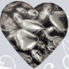 500 g 25 Anni di Felicità cuoricini mignon argento Crispo confetti cuoricini mignon argentati