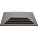Sottotorta cartone nero quadrato Decora: vassoio torta rigido 25x25xxh1,2 cm o 30x30xh1,2 cm
