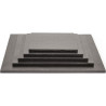 Sottotorta cartone nero quadrato Decora: vassoio torta rigido 25x25xxh1,2 cm o 30x30xh1,2 cm