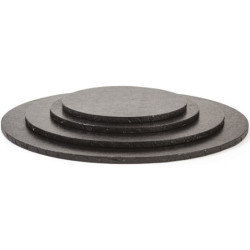 Da ø25 a ø35 cm sottotorta cartone nero tondo Decora vassoio torta rigido h1,2 cm