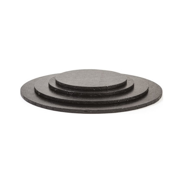 Da ø25 a ø35 cm sottotorta cartone nero tondo Decora vassoio torta rigido h1,2 cm