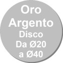 Da ø20 a ø40 cm disco sottotorta accoppiato oro e argento h0,15 cm Decora