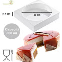 Tortaflex round TOR160 h4 Silikomart: stampo tondo in silicone bianco ø16xh4 cm volume 800 ml