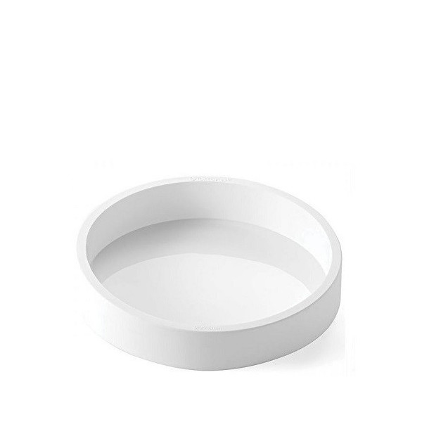 Tortaflex round TOR200 h4 Silikomart: stampo tondo in silicone bianco ø20xh4 cm volume 1252 ml