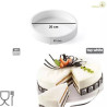 Tortaflex round TOR200 h4 Silikomart: stampo tondo in silicone bianco ø20xh4 cm volume 1252 ml