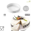 Tortaflex round TOR200 h4 Silikomart: stampo tondo in silicone bianco ø20xh4 cm volume 1252 ml