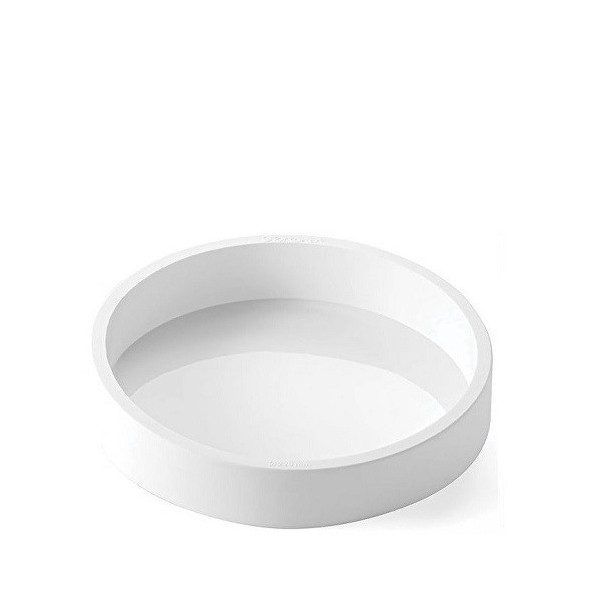 Tortaflex round TOR220 h4 Silikomart: stampo tondo in silicone bianco ø22xh4 cm volume 1474 ml da Silikomart