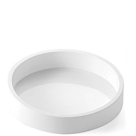 Tortaflex round TOR220 h4 Silikomart: stampo tondo in silicone bianco ø22xh4 cm volume 1474 ml da Silikomart