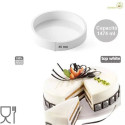 Tortaflex round TOR220 h4 Silikomart: stampo tondo in silicone bianco ø22xh4 cm volume 1474 ml da Silikomart