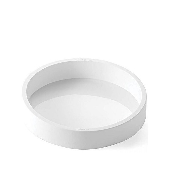 Tortaflex round TOR240 h4 Silikomart: stampo tondo in silicone bianco ø24xh4 cm volume 1804 ml da Silikomart