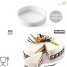 Tortaflex round TOR240 h4 Silikomart: stampo tondo in silicone bianco ø24xh4 cm volume 1804 ml da Silikomart