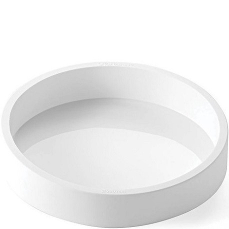 Tortaflex round TOR260 h4 Silikomart: stampo tondo in silicone bianco ø26xh4 cm volume 2118 ml da Silikomart