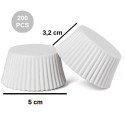 200 Pirottini muffin bianchi in carta diametro 50 mm altezza 32 mm