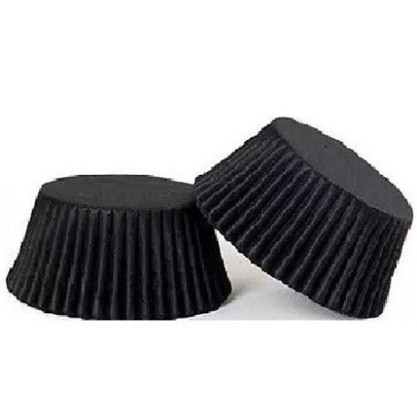 Pirottini muffin in carta da forno nera di ø50 mm per muffin o ø55 mm  per jumbo muffin