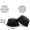 200 Pirottini muffin neri in carta forno ø50xh32 mm 200 Pirottini muffin neri in carta forno ø50xh32 mm