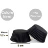 200 Pirottini muffin neri in carta forno ø50xh32 mm