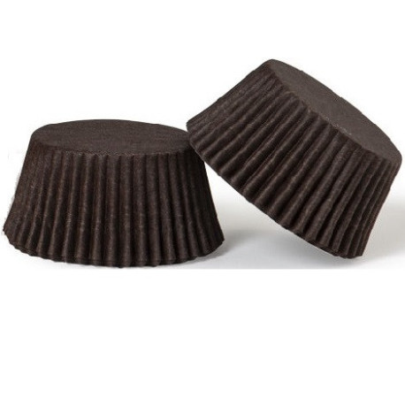 Pirottini muffin in carta da forno marrone di ø32 per mini muffin o ø50 mm per muffin Pirottini muffin in carta da forno marrone di ø32 per mini muffin o ø50 mm per muffin