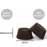 200 Pirottini mini muffin marroni in carta forno di ø32xh22 mm
