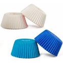200 Pirottini mini muffin bianchi celesti e blu in carta forno ø32xh22 mm da Decora
