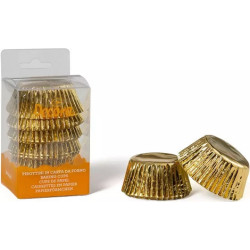 60 Pirottini per muffin in carta forno color oro di diametro 5 cm altezza 3,2 cm da Decora