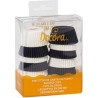 Set di 200 pirottini per mini muffin in carta forno di colore bianco e di colore nero di diametro 32 mm altezza 22 mm da Decora