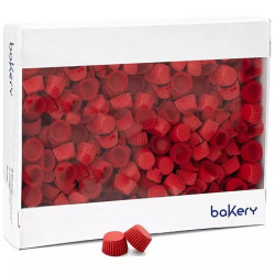 5000 Pirottini mini bonbon in carta di colore rosso diametro 2 cm altezza 1,4 cm da Decora, ideale per presentare confetti