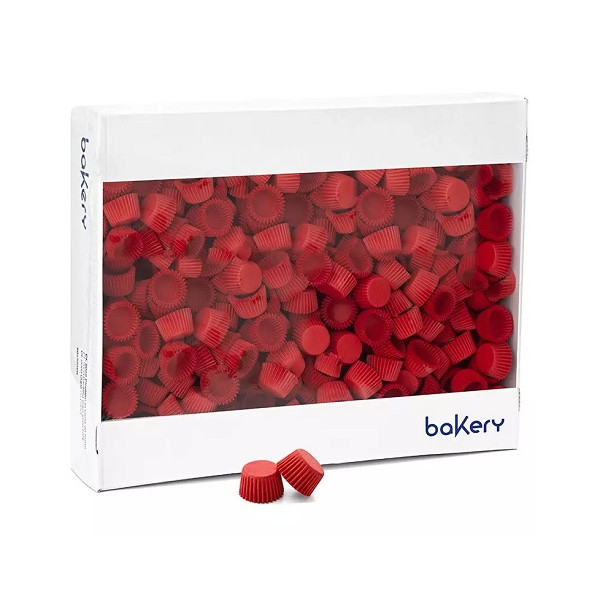 5000 Pirottini mini bonbon in carta di colore rosso diametro 2 cm altezza 1,4 cm da Decora, ideale per presentare confetti