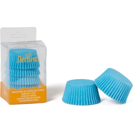 Set di 75 pirottini per muffin in carta forno antiaderente azzurra di ø5xh3,2 cm da Decora