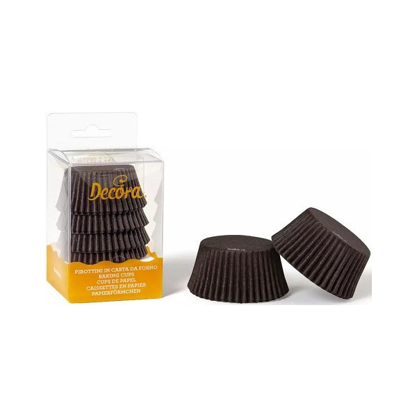 Set di 75 pirottini per muffin in carta forno antiaderente color marrone di ø5xh3,2 cm da Decora