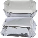 20 Pirottini argento mini plum-cake Decora in carta da forno antiaderente da 8x5xh3,2 cm