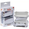 Set di 20 pirottini per mini plum-cake in carta forno antiaderente color argento da 8x5xh3,2 cm di Decora Set di 20 pirottini per mini plum-cake in carta forno antiaderente color argento da 8x5xh3,2 cm di Decora