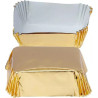 Set di 20 pirottini per mini plum-cake in carta forno antiaderente color oro da 8x5xh3,2 cm di Decora Set di 20 pirottini per mini plum-cake in carta forno antiaderente color oro da 8x5xh3,2 cm di Decora