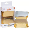 Set di 20 pirottini per mini plum-cake in carta forno antiaderente color oro da 8x5xh3,2 cm di Decora Set di 20 pirottini per mini plum-cake in carta forno antiaderente color oro da 8x5xh3,2 cm di Decora