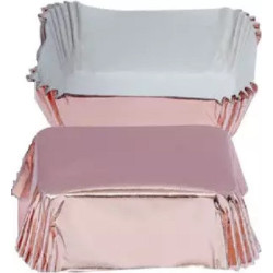 Pirottini Mini Plumcake Decora in Carta Forno Rose Gold – Set 36 Pezzi 8x5xh3,2 cm per Dolcetti Monoporzione